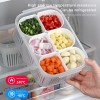 Food Box 6 Pcs Detachable Drain Basket Fridge Food Storage Container With Lid, Airtight Refrigerator