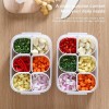 Food Box 6 Pcs Detachable Drain Basket Fridge Food Storage Container With Lid, Airtight Refrigerator