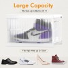 3 Pack Installation-Free Stackable Shoe Boxes Large Capacity, Shoe Organizer With Doors