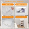 3 Pack Installation-Free Stackable Shoe Boxes Large Capacity, Shoe Organizer With Doors