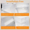 3 Pack Installation-Free Stackable Shoe Boxes Large Capacity, Shoe Organizer With Doors