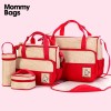 Set Of 5 Mommy Bags (Big Bag, Medium Bag, Thermos Bag, Food Separate Bag, Thick Urine Pad)