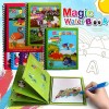 Reusable Magic Water Book For Painting Children's Cartoon Images With Water Pen (Random Designs) - NO Colors Required