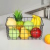 Metal Wire Storage Basket Cast Iron Art Fruits Vegetables Snacks Holder