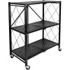 3 Layer Foldable Steel Metal Rack Organizer