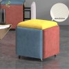 5-In-1 Cube Nesting Ottoman Stool, Footstool, Stackable Sofa Chair, With Casters