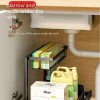 Sink Storage Racks, Removable Drawer Basket Organizers, Kitchen Bathroom Sliding Basket Storage/Black