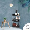 3 Tier Triangle Storage Rolling Cart Cart With Wheels For Kitchen Bathroom Laundry Room, Black