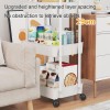 4 Layers Salon Trolley Storage Shelf Multifunctional Cart Storage Rack, White