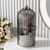 Makeup Brush Holder With Lid, 360° Rotating Desktop Bathroom Countertop Organizer (Gray)