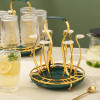 6 Cup Golden Drying Rack,Mug Draining Organizer