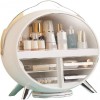LED Cosmetic Storage Box, Dressing Table Storage Cosmetic Storage Box (White)