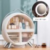 LED Cosmetic Storage Box, Dressing Table Storage Cosmetic Storage Box (White)