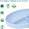 Silicone Suction Plates For Baby, Kids And Baby Divided Plate For Food, Baby Food Plate