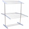 Multi-Functional 2 Layer Stainless Steel Foldable Cloth Dryer Stand Rack