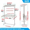 Multi-Functional 2 Layer Stainless Steel Foldable Cloth Dryer Stand Rack