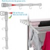 Multi-Functional 2 Layer Stainless Steel Foldable Cloth Dryer Stand Rack