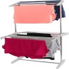 Multi-Functional 2 Layer Stainless Steel Foldable Cloth Dryer Stand Rack