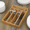 Five Compartment Bamboo Cutlery Tray