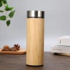 500Ml Travel Bamboo Vacuum Flask With Tea Strainer