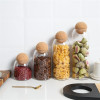 (Pack Of 4) Cork Lead-Free Glass Jar With Lid Bottle Storage Airtight Canister