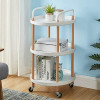 3-Tier Luxury Movable Trolley Simple Kitchen Living Room Storage Rack