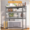 Microwave Stand With Storage Cabinets Dustproof Cupboards Dish Storage Racks Tableware Storage Racks