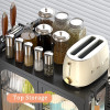 Microwave Stand With Storage Cabinets Dustproof Cupboards Dish Storage Racks Tableware Storage Racks