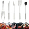 5pcs Stainless-Steel BBQ Grill Tool Set