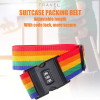 Adjustable Suitcase Belts Luggage Strap With Combination Lock Travel Purpose