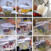 Manual Plastic Rice Cleaner Washing Bowl With Handle Rice Washer
