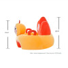 Learn To Sit With Back Support 3D Character Baby Floor Seat Red Pink Fox