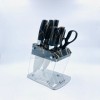 7 Pcs Stainless Steel Kitchen Knife Set with Acrylic Knife Block Holder