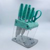 7 Pcs Stainless Steel Kitchen Knife Set with Acrylic Knife Block Holder