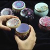 Mini Cute Colorful Tin Boxes Mini Small Size Jewelry Organizer Color Random Tin Organizers