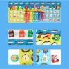 5 in 1 Wooden Puzzle Board with Xylophone