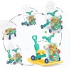 Huanger 5in1 Multifunction Motor Bike Style Baby Walker with Music Green