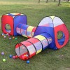 4in1 Kids Tunnel Tent House – Multicolor + Free 50 Balls