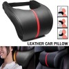 Car Headrest Neck Rest Protection Adjustable Memory leather Seat Cushion Pillow