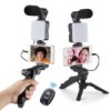 Professional video Microphone kit with Tripod Stand and LED Light