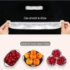 50 Reusable Stretchable Plastic Food Wraps, Elastic Edging