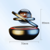 Solar Rotating Double-Ring Crystal Car Air Freshener