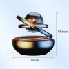 Solar Rotating Double-Ring Crystal Car Air Freshener