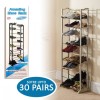 CompactStep Shoe Organizer SpaceSaver Folding Shoe Rack