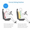 Hamzastore ErgoBack Rest Back Support Memory foam Cushion Black