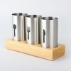 Flatware Organizer Caddy with Wood Base