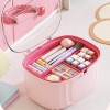 Jewelry Holder Organizer, 2 Layer Jewelry Storage Box, Transparent Necklace Organizer 9.45x7.68in, Comfortable Grip Design, Elegant Display Case for Women, Girls