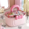 Jewelry Holder Organizer, 2 Layer Jewelry Storage Box, Transparent Necklace Organizer 9.45x7.68in, Comfortable Grip Design, Elegant Display Case for Women, Girls