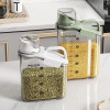Acrylic Food Storage Jar with Measuring Cup – Rice, Pulses & Cereal Container
