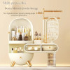 Luxury Dressing Table Cosmetics Storage Box Desktop Jewelry Integrated Dustproof High-Grade organizer